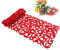 Filz Tischläufer, Hohl-Blumenentwurf Tischband Tischdecke Tischmatten Tischunterlagen Untersetzer Table Runner als Accessoire für Ihr Esszimmer Dekoration, Abwaschbar, 100 x 30cm (Rot)