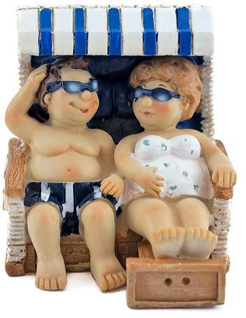 Strandkorb Urlaubspaar, Ostsee, Urlaub, Strand, Mini Strand Korb