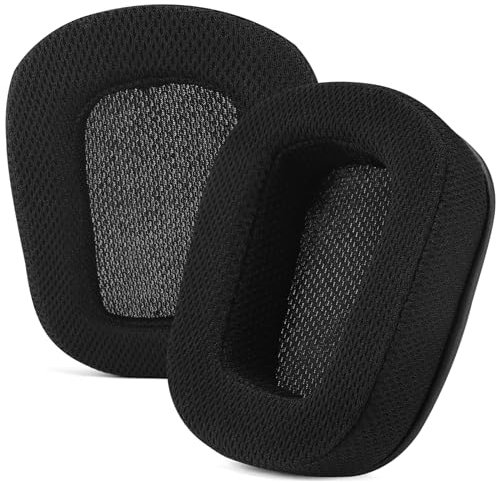 G933 G935 G633 G635 Ohrpolster, Yizhet 1 Paar Ersatz Ohrpolster Kompatibel mit Logitech G933 G633 G935 G635 Kopfhörer mit Memoryschaum Schwarz PU Leder (Schwarz)