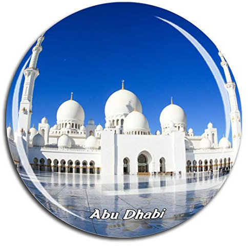 Weekino Sheikh Zayed Grand Mosque Abu Dhabi VAE Asien Kühlschrankmagnet 3D Kristallglas Touristische Stadtreise City Souvenir Collection Geschenk Starker Kühlschrank Aufkleber