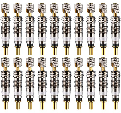 Boao 20 Pieces Presta Valve Core Bike Replacement Brass Tubeless Core for Tubeless Road MTB Bike, Stan's, Vittoria, Continental, Kenda and Mor