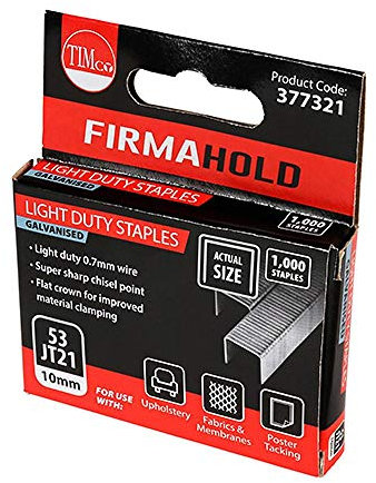 Timco Firma Hold JT21 Leichte Heftklammern, 10 mm