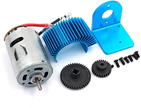 DollaTek 540 Motor mit Motorhalterung Kühlkörper Metallgetriebe Upgrade Teile für Wltoys A959-B A979-B A969-B K929-B 1/18 RC Car