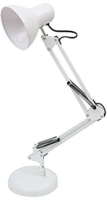 BEL AIR HOME - Lampada da scrivania a LED con braccio snodato, Flexo Antigona, design vintage retro 1xE27 (ARGENTO)
