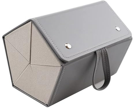 Sxspace Brillenorganizer Brillenaufbewahrung/Präsentation, Reisen Sonnenbrillen Brillenbox zur Aufbewahrung von 5 Brillen, Tragbar Brillenetui für Unisex (Gris-Beige), 11.94 x 16.51 x 12.7 cm, a1140