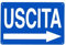 NEW CARTELLO SEGNALETICO - uscita FRECCIA A DESTRA - Adesivo Extra Resistente, Pannello in Forex, Pannello In Alluminio (ADESIVO 30X42 cm)
