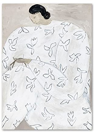 XCPORA Vintage Sofia Lind Poster Abstrakte Frau Wandkunst Sofia Lind druckt Sofia Lind Leinwand Gemälde für Heimwand Dekor Bild 40x60cmx1 Kein Rahmen