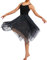 Mulnall Damen Modern Lyrisches Kleid Camisole Tanz Kostüm Ballett Asymmetrisch High-Low Mesh Rock Ärmellose Leotard Gymnastik Tanzbekleidung Latein Rumba Tango Kleid Ballsaal(UK23913-06-S)