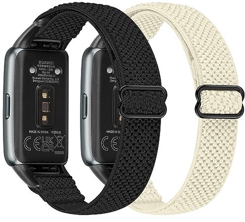 YCHDDER Elastisches Nylon Armband kompatibel mit Huawei Band 6/Huawei Band 6 Pro/Honor Band 7 Armband,Verstellbare Aatmungsaktive Sport Ersatzarmband für Herren Damen