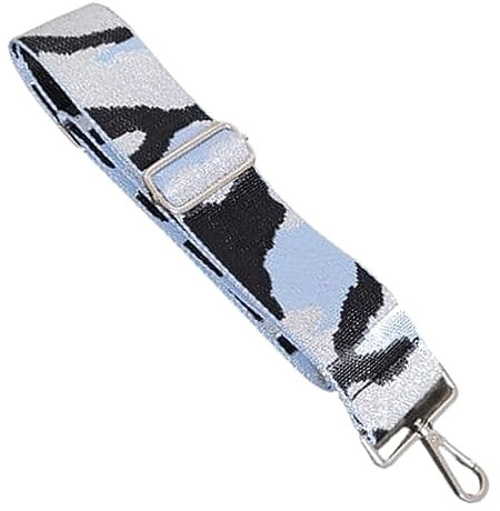 Breiter Taschengurt Schultergurt Tragegurt 5cm Breite Tasche Schulterriemen für Crossbody Bag Gurt Camouflage (Blau)