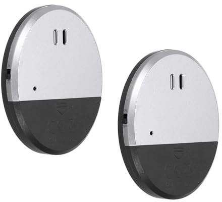 PATIKIL Tür Fenster Alarm 2 Pack 125dB Vibrationsalarm Sensor Tür Fenster Sicherheit Offene Alarme Schwarz Silberton
