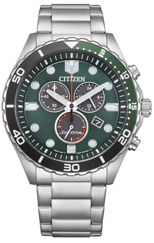 Citizen Herren Chronograph Eco-Drive Armbanduhr Sporty Aqua