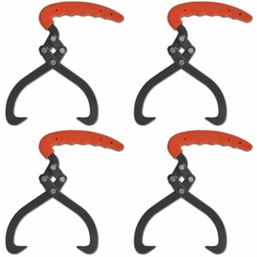 Rantry 4 pinzas para troncos con mango de PVC para silvicultura y tala