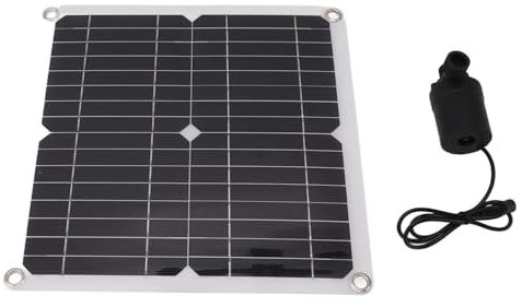 50W Solar Kit,High Reliability Timer Controller Pond Pump with Battery Box for Garden Pool Birdbath