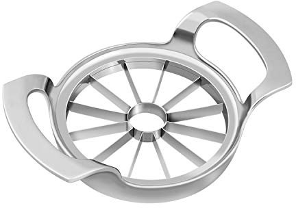 Hochleistungs-Apfelschneider, verbesserte Version mit 12 Klingen, Edelstahl, ultrascharfer Apfelausstecher,Apfelspalter, Trennmesser für bis zu 10,2 cm große Äpfel