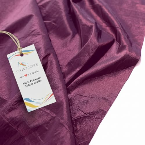 TOLKO Taft Stoff Meterware | Kleid Kostüm Gardine Vorhang | edel Changierend glänzend farbintensiv | Taft Stoffe zum Nähen Dekorieren für Deko Schals Tischdecken Store Husse Dekostoff (Antik Braun)