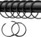 20 Stücke Metall Vorhänge Vorhangringe Hängend Ringe ，50mm Innendurchmesser für Fenstervorhang Bettvorhang Duschvorhang(Schwarz)