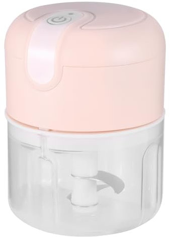 Electric Food Chopper, Mini Garlic Chopper 250ml Kitchen Food Processor and Blender USB Charging Wireless Electric Garlic Chopper, Mini Choppers Blender for Chili Vegetable Nuts Fruits Meat,Pink