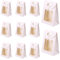 20 Pezzi Sacchetto Regalo con Finestra, Sacchetti di Carta con Manici, Borsa Kraft Bianco, per L'imballaggio Regali di Banchetto, Biscotti e Caramelle (Bianco)