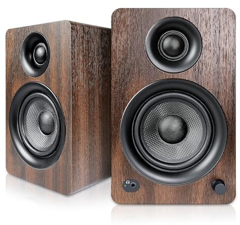 UCINNOVATE Bookshelf Speakers Set of 2 with Wireless Bluetooth. HiFi Bluetooth Lautsprecher, Regallautsprecher System Aktiv-Boxen Studiomonitore (2X 35 Watt)