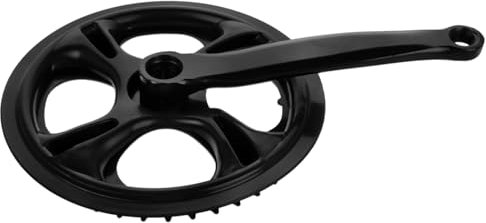 TOKIDNY Bielas De Bicicleta Dientes Plato De Bicicleta De Velocidad Sencilla Compatible Modelos De Montaña y Ruta Accesorio Duradero para Ciclistas