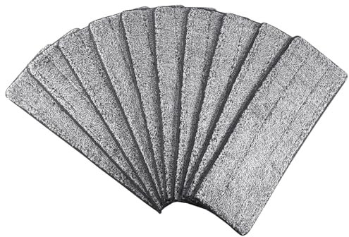 SweetSerenade 10PCS Microfiber Mop Pads House Kitchen Floor Cleaning Flat Mop Cloth Home Bathroom Replacement Mops Floor Cleaning Tools L