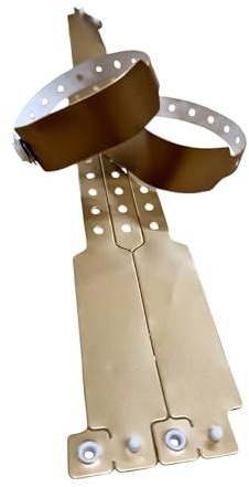 Wide Faced Vinyl Wristbands, 100 Pack (Gold)