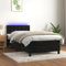 OHOOWOO Boxspringbett mit Matratze & LED Schwarz 90x200 cm Samt,Elegantes Boxspringbett mit Samtbezug, verstellbarem Kopfteil und LEDBeleuchtung für erholsamen Schlaf im Schlafzimmer