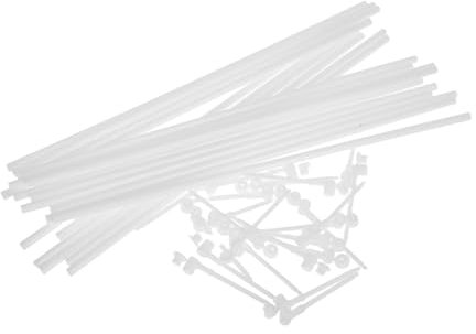 ibasenice 100 Sets Windmill Accessories Hair Dryer Retractable Cord Canopy Frame Parts Bracket Making Kit Yard Wind Spinners Metal Large Blow Dryer Wall Mount DIY Windmill Plastic White