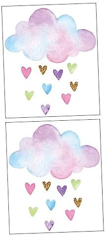 jojofuny 2stücke Bunte Wandsticker Herz Wolken Selbstklebende Wanddeko Für Kinderzimmer Abnehmbar Und Leicht Anzubringen Für Kreative Raumgestaltungen