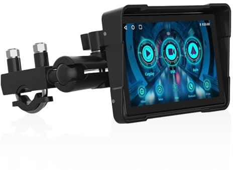 LMYSLCDW Motorradschirm Carplay für KTM 125 Duke Standard 2011-2024,Tragbares Touchscreen-GPS-Navigationssystem Moto-Bildschirm Innenausstattung