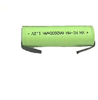 1.2V AA Rechargeable Battery 2600mah NI-MH Cell Green Shell With Welding Tabs For Electric Shaver Razor Toothbrush