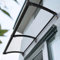 Vordach, Terrasse, Dachfenster, Markise, Polycarbonat-Abdeckung, Aluminiumrahmen, Schlagfestigkeit, 300 kg, leiser Regenschutz, 5 Farben erhältlich (80 x 160 cm, transparent)