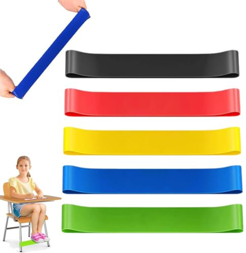 NHQZ Dehnbare Stuhlbänder für Kinder, Stuhlzappelbänder Flexible Sitzgurte für Kinder mit Sensorischem ADHS und Autismus, 5 Stück
