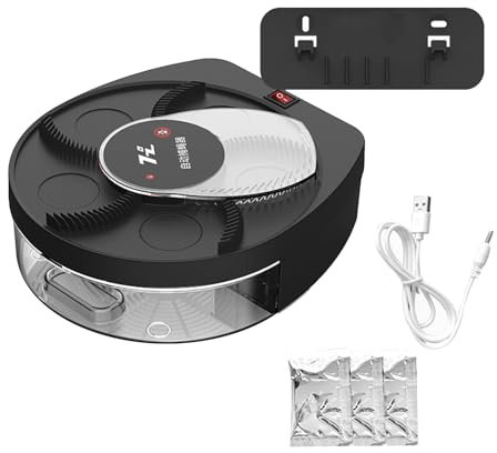 Mouche électrique à 360° rotative avec Support Mural USB – Piège à Insectes Rechargeable pour Cuisine, Salon, Restaurant et hôtel – Attrape-Mouches Efficace pour Maison et Bars