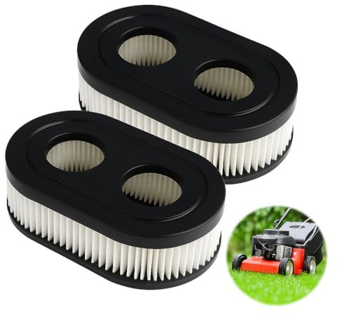 2 PCS Filtro Aria per Tosaerba Compatibili Con Motori Briggs & Stratton 798452 E 593260, Ricambio per Motori Tosaerba a Scoppio, Luftfilter Rasenmäher Durevole E Ad Alte Prestazioni per Giardinaggio