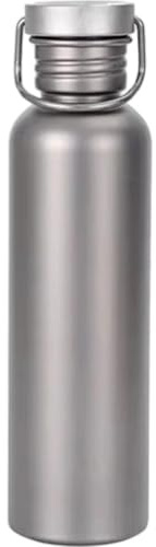 Keuyeo 750ml Titanium Water Bottle with Lid, Water Bottle with Cup Sleeve Outdoor Camping Sports Bottle Tourism Cycling Hiking Camping Water Bottle