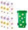 6 Sheets Wheelie Bin Stickers Flowers, Decorative Floral Sticker for Dustbin Daisy Flower Stickers Decal for Fridge and Household Decorations