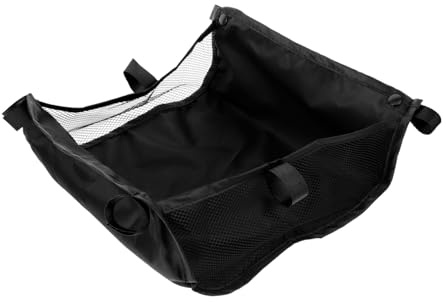 Kinderwagen Organizer aus Oxford Stoff, Schwarz, für Kleine Schirmwagen | Stroller Organizer, Organizer für Unteren Korb des Kinderwagens, Leicht und Tragbar