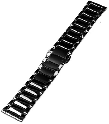 Keramik-Uhrenarmband, 22 mm, schwarzes Armband for Armani AR1507 AR1509 70002 AX7105. Hochwertiges helles Keramikarmband(22mm AR-1507 watch band)