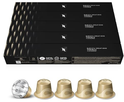 Nespresso Original - Assortiment Vaniglia - 50 Capsules Café | Café aromatisé vanille pour machines Nespresso Original - Compatible avec les porte-capsules et tasses de la gamme