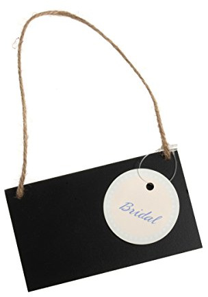 Wooden Hanging Chalkboard Small: Black