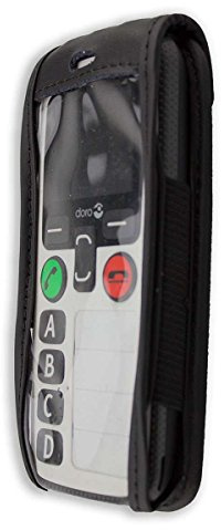 caseroxx Ledertasche für Doro Secure 580 / 580IUP | Hochwertige Tasche mit Gürtelclip zum sicheren Tragen am Gürtel, aus Echtleder