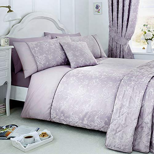 Serene - Jasmine - Easy Care Duvet Cover Set | Super-King Size | Lavender Bedding