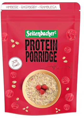 Seitenbacher Porridge Himbeere - Dein warmes Frühstück mit 30% Protein I weizenfrei I 2er Pack (2 x 500 g)