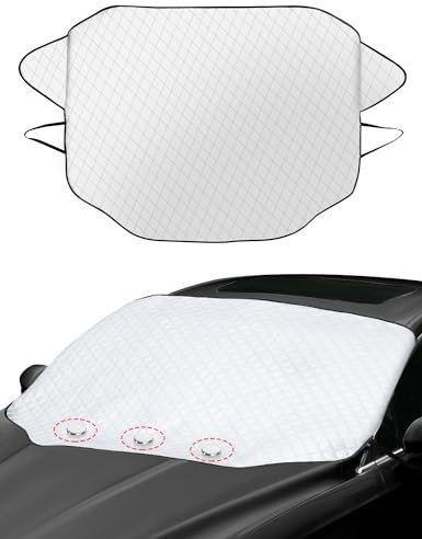 Stalife Frontscheibenabdeckung Winter, Windschutzscheibenabdeckung Auto Abdeckung, Magnet für die Windschutzscheibe gegen Schnee, EIS, Frost, Staub, Sonne (Kleine)