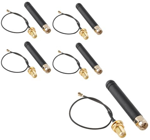 DollaTek 5Pcs U.FL IPEX zu SMA-Anschluss Antenne 868-915 MHz für Lora Board Lora32u4 II WiFi Lora32