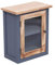 Woodkings® Bad Hängeschrank Kansas, Badschrank mit Glastür, für schmale Badezimmer Design Badezimmerschrank Badmöbel (Grau)