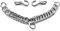 OTTE Curb Chain with Hooks Double Link Stainless Steel for Equestrian Horse Bits Snaffle Pelham