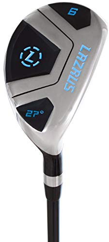 LAZRUS GOLF Premium Hybrid Golf Clubs for Men - 2,3,4,5,6,7,8,9,PW Right Hand & Left Hand Single Club, Regular Flex (Silver Right Hand, 9, RH, Silver Single)